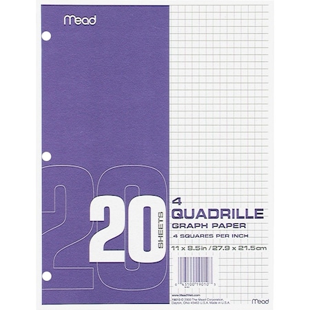 Mead Paper, Graph, 4X4, 3Hp, We Pk MEA19010